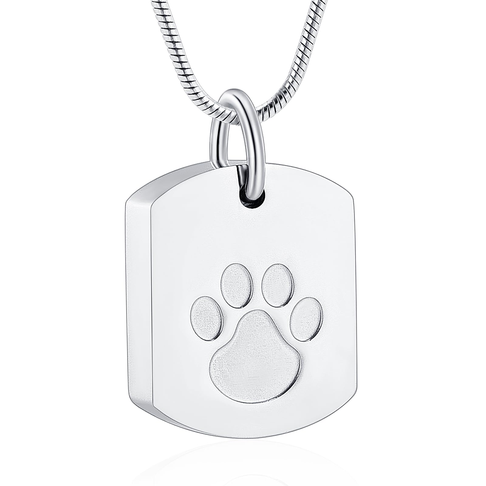 Personalized Ash Necklace for Dog - Custom Photo&Text Pet Ashes Necklace,Pet/Dog Urn Necklace for Ashes,Dog Ashes Keepsake Necklace,Pet Cremation Jewelry ash