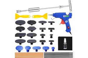 Dent Puller - Paintless Dent Repair Kit, 37pcs Car Dent Remover with T-bar Slide Hammer Dent Puller for Car Dent Repair and M
