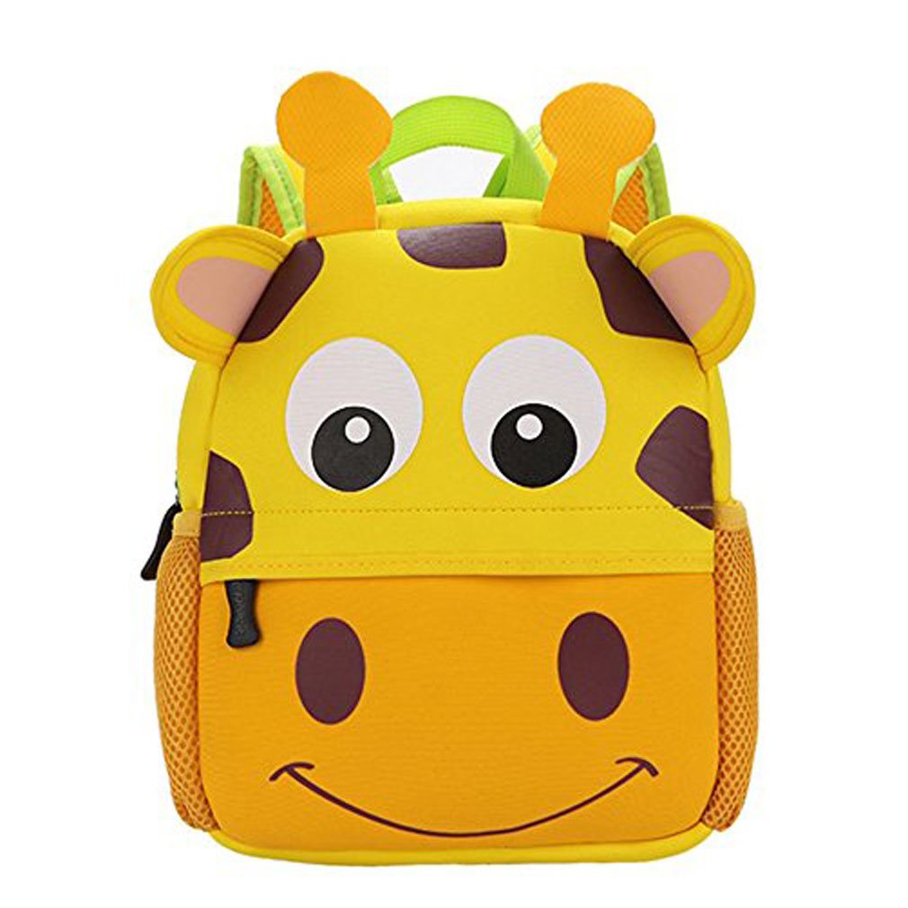 Yeelan Bolsa de escuela impermeable  mochila para niños Jirafa de gran