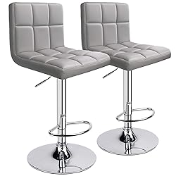 Leopard Bar Stools, Modern PU Leather Adjustable