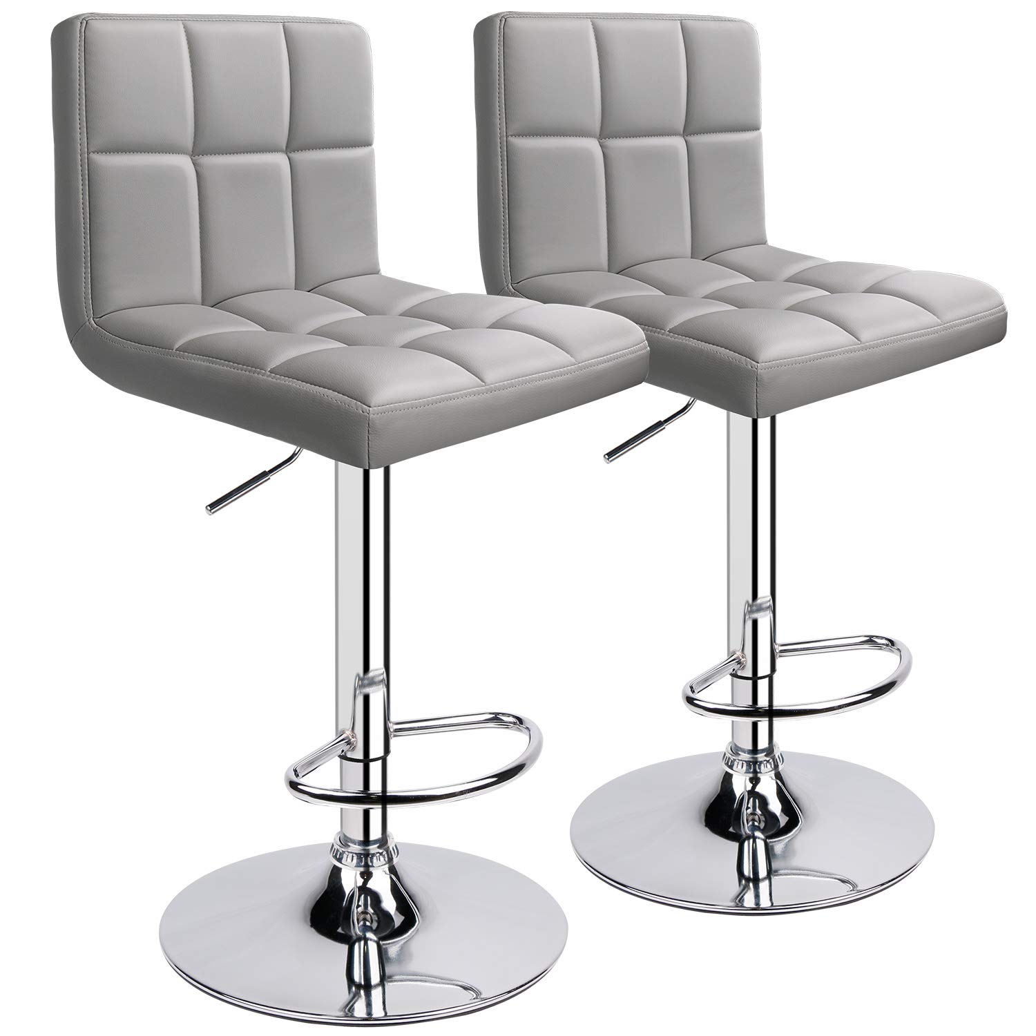 Leopard Bar Stools, Modern PU Leather Adjustable