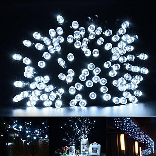 2 Naissance 100 LED Waterproof Solar String Lights,40ft Starry Fairy Lighting Decor for Outdoor, Patio, Lawn Garden，Wedding, Party and Holiday Celebration with 8 Working Modes