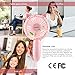 EASEHOLD Mini Handheld Personal Fan Rechargeable Battery Powered Portable Adjustable Table USB Fans Travel Cooler 1200mAh with 3 Speed (Pink)