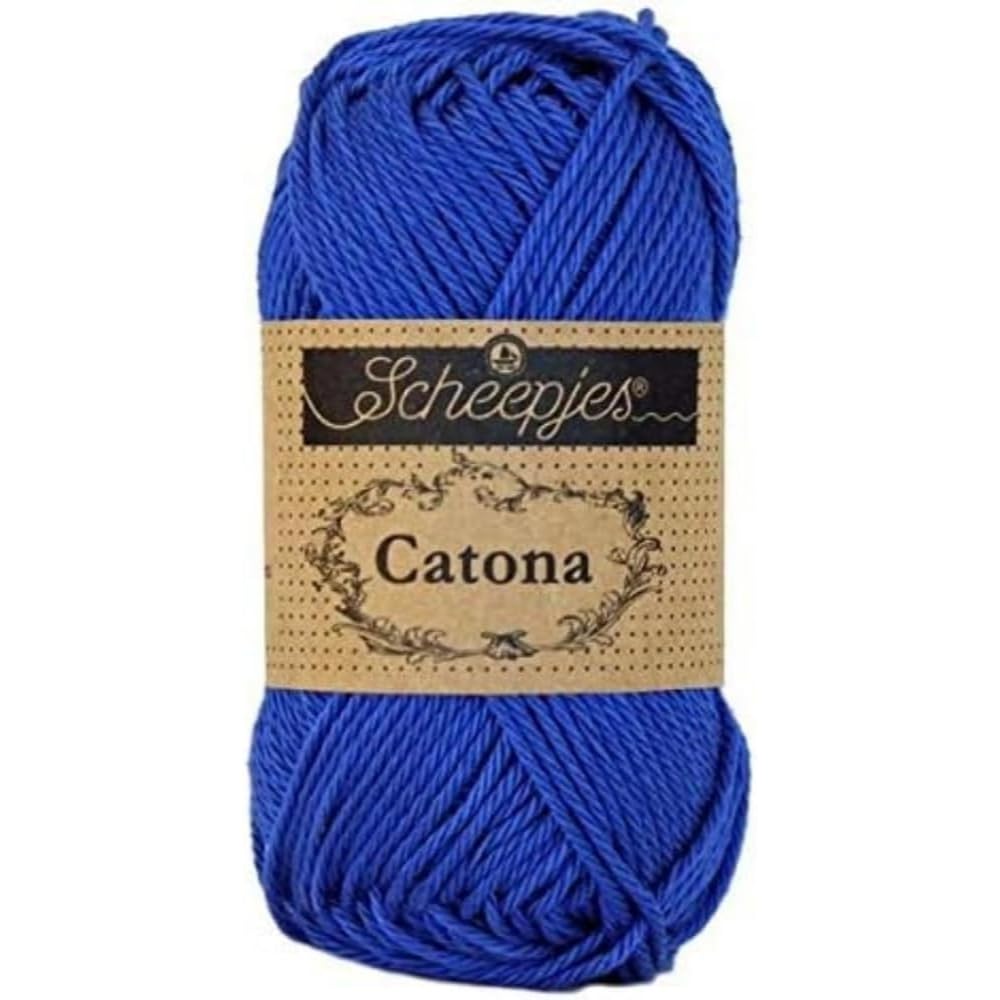 Scheepjes - Scheepjes Catona 201 Electric Blue Yarn - 1x25g