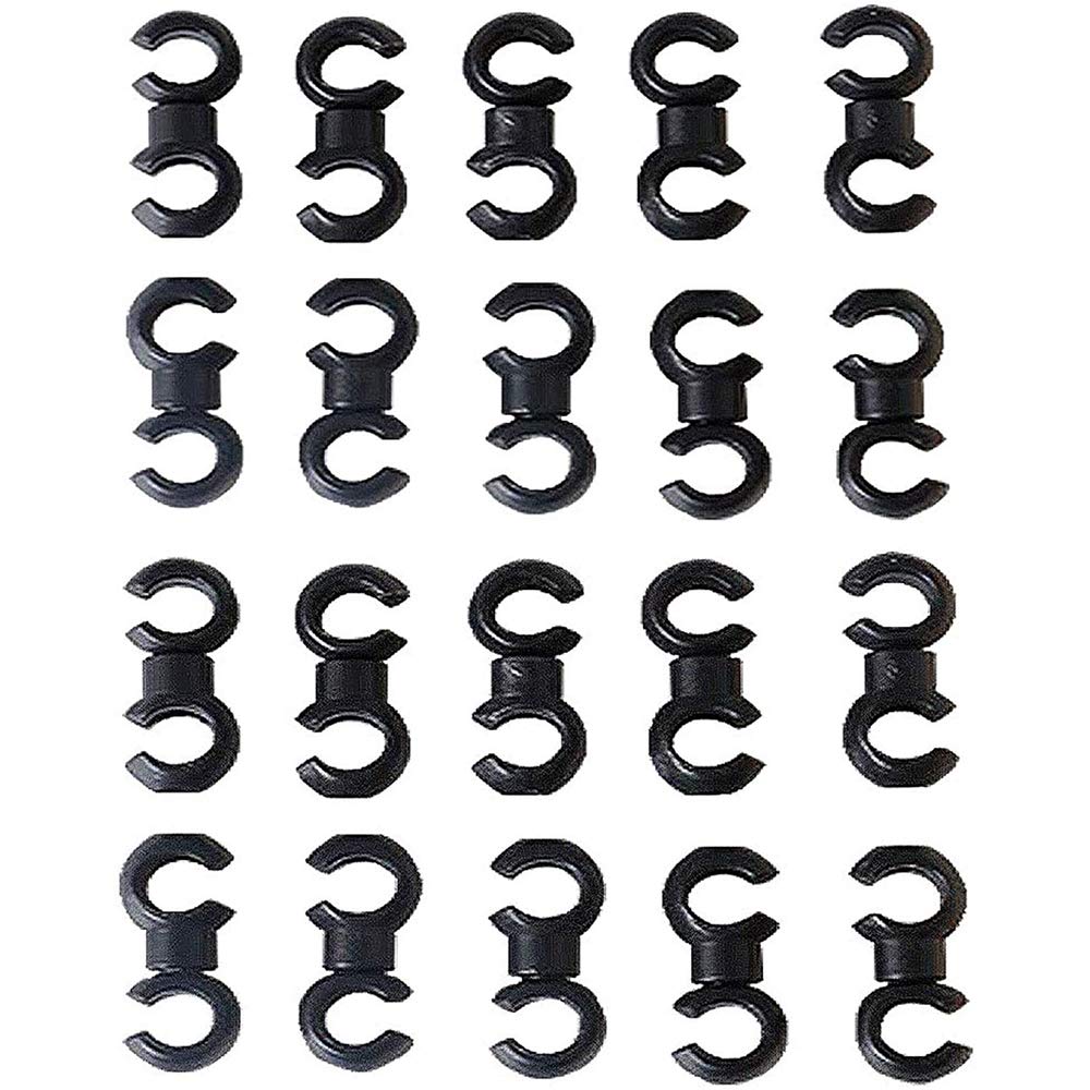 ANCLLO 20 pcs Rotating S-Hook Clips Hook Shift Cable Housing Fixing Holder Guide Cycling Bike Bicycle MTB Brake Gear Cable