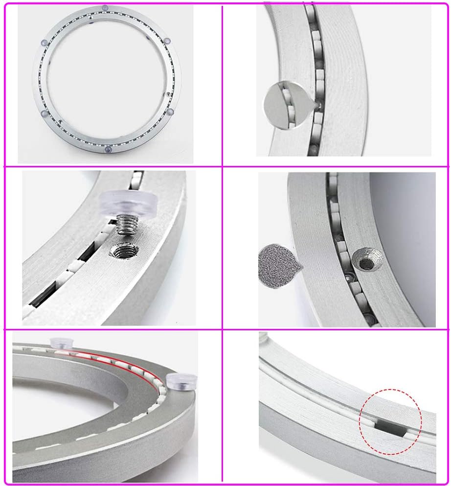 Lazy Susan Giradischi In Acciaio Zincato – Diametro 23 Cm, Rotazione Fluida 360°, Per Tavoli, Vassoi, Decorazioni