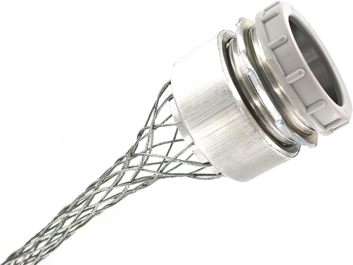 Leviton L7509 2-1/2-Inch, Straight, Male, Steel Body, Wide-Range Strain-Relief, 1.625, 2.000 Cord Range