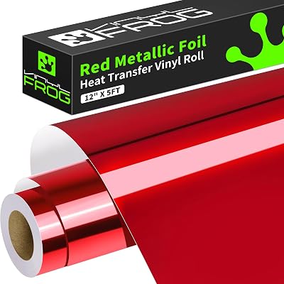 VINYL FROG HTV Metallic Red Roll 12in x 5ft Easy Cut Weeding DIY