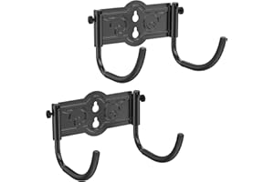 GOFORWILD Garden Hose Holder, Folding Water Hose Holder Wall Mounted 2 Packs, Durable Hose Hanger for Outside, Holds 150-Feet of 5/8-Inch Hose, Hose Reel, Hose Hooks