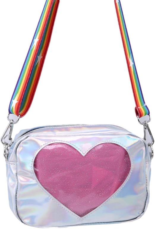 clear heart purse