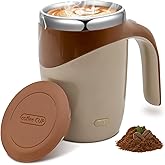 Ftutom Self Stirring Coffee Mug, Rechargeable Automatic Coffee Stirring Mixing Mug, Electric Funny Self Mixing Cup, Stainless