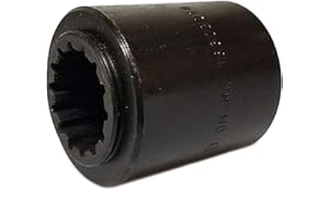 RuggedMade Steel Splined Motor Shaft Coupling, 1-1/4" Inch Bore, 2" OD, 2-1/4" Long, 14 Tooth Spline Hydraulic Rigid Coupler