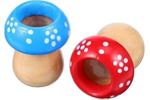 Milisten 2 Pcs Mushroom Kaleidoscopes for Kids, Rotating Optical Toys with Colorful Patterns, Party Random Color