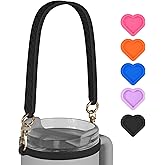 VIKIZUES Water Bottle Handle for Stanley - Soft Silicone Holder, Sling, Carrier With Strap - Fits Most 8-40oz Bottles - Compatible With Stanley Cup Accessories