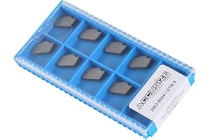 Accusize Industrial Tools GTN-3 Uncoated Self-Lock Carbide Cut-Off Inserts, 0 Deg., Cutting Aluminum, 10 Piece Set, 6603-8003x10