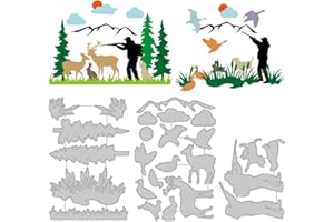 DELORIGIN Matrice de découpe en forme de silhouette de chasseur - En acier carbone - Pour fabrication de cartes de vœux, albu