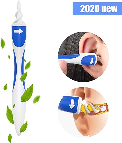 Amazon Com Q Grips Earwax Remover Earwax Removal Tools Soft Silicone Spiral Ear Wax Cleaner Kit With 16 Replacement Heads For Adults Kids Health Personal Care