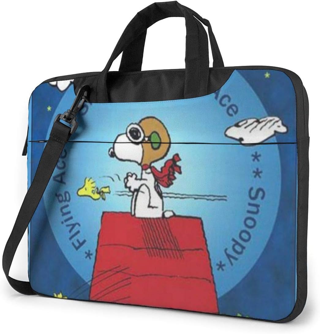 Flying Ace Snoopy Laptop Bag Business Briefcase for Men Women, Shoulder Messenger Laptop Sleeve Case Carrying Bag- 15.6 Inch