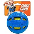 Nerf Dog 3.8in TPR Squeak and Crunch Ball – Blue