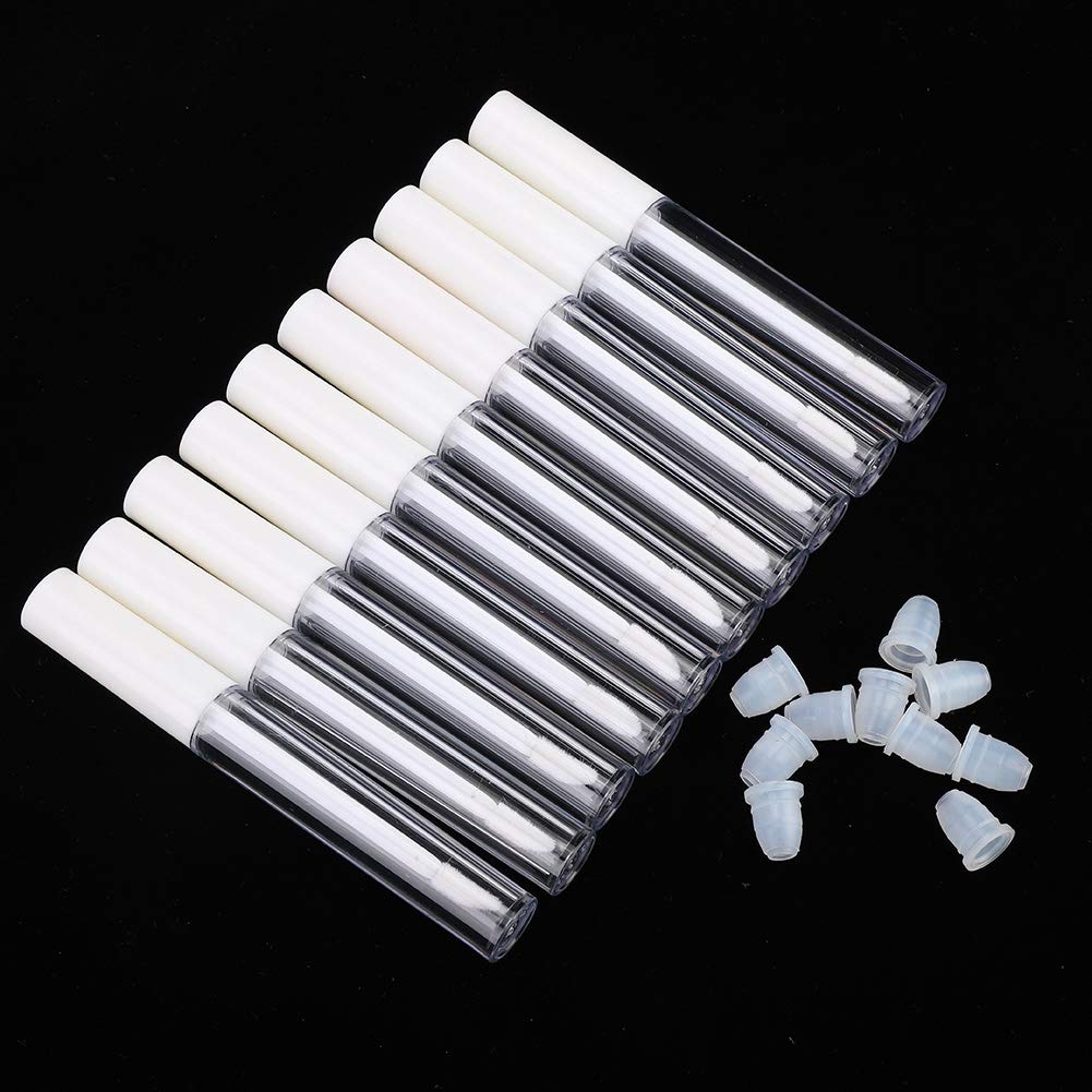 Empty Lip Gloss Tubes 10pcs 2.5ml Clear Lip Balm Containers with Lids Reusable Lipstick Sample Dispenser Bottles Cosmetic Packaging for DIY Lip Gloss Refill