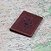 Leather Passport Holder - Cover - Travel Wallet Case Leather Passport Cover Accessories - Red Brown