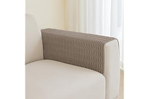 Muamar Sofa Arm Covers Chair Arm Covers 2pc(Brown 26x26inch), Waterproof and Ant-Slip Couch Armrest Covers for ReclinerProtect and Decorate Your Sofa Chair Furniture