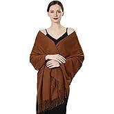 QBSM Womens Large Soft Wedding Evening Pashmina Shawls Wrap Scarfs