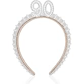 ANBALA 90th Birthday Decorations, Happy 90th Birthday Decorations for Women, 90 Rhinestone Pearl Headband