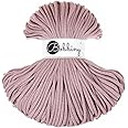 Bobbiny Premium 5mm Braided Macrame Cord (Mauve) 108yds/330ft (100% Recycled Cotton)