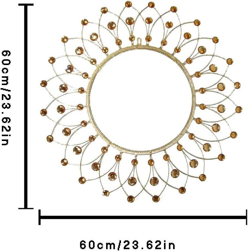 Amazon Com Wystao Metal Wall Hanging Mirror European Wrought Iron