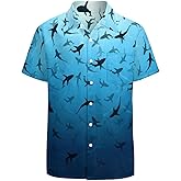 Prowinly Mens Hawaiian Shirt Casual Button Down Shirts Party Shirt Short Sleeve Button Up Shirt