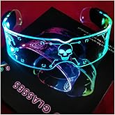 Fency LED Glasses for Adults - Cyberpunk Light Up Glasses for Cosplay, Halloween, Bar, Club, Party