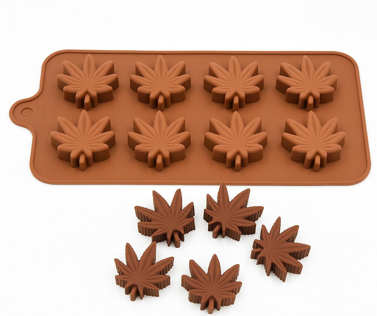 Selecto Bake Marijuana Cannabis Weed Hemp Leaf Silicone Moulds for Pot Candy Mold Chocolate Gummy Gummies Candy Mould Cake Decoration