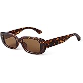 BUTABY Rectangle Sunglasses for Women Retro Driving Glasses 90’s Vintage Fashion Narrow Square Frame UV400 Protection