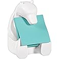 Post-it Dispenser Z-Notes Bear, Pack of 2 Pads, 45 Sheets per Pad, 76 mm x 76 mm, Turquoise Color - for Convenient One-Hand Dispensing on Your Desk