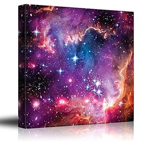 Vibrant Pink and Purple Outerspace with Galaxies and Stars