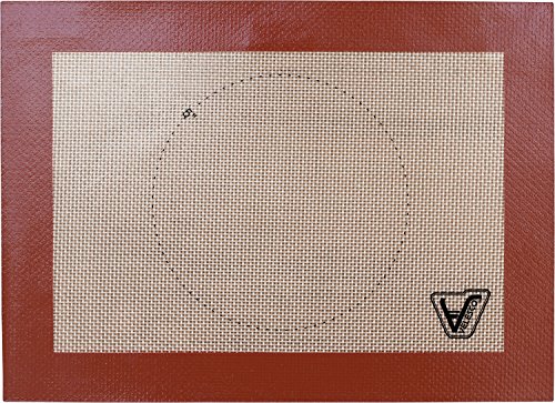 Silicone Baking Mat for Toaster Oven - Set of 2 mats (Size 7 7/8" x 10 13/16") - Non Stick Silicon Liners for Sheets, Trays & Pans - Pizza/Hot Dog/Sandwich/Cookie Making - Professional Grade