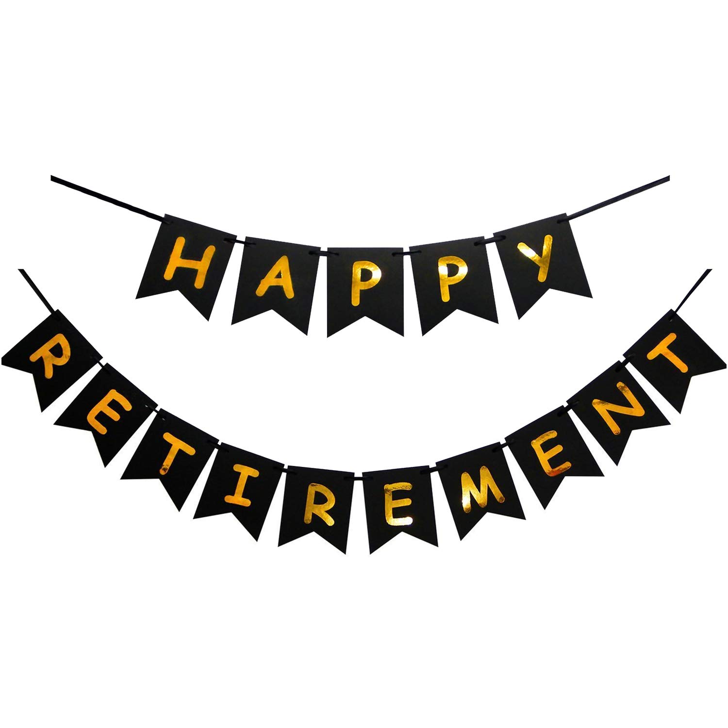 Happy Retirement Banner Bunting Retirement Party Supplies Favors
