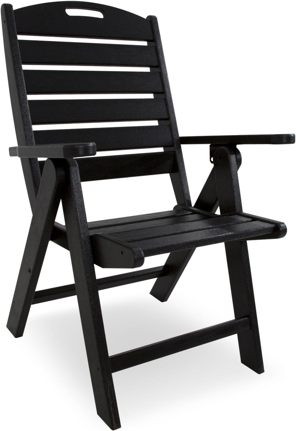 polywood lounge chairs on Black Poly Wood Nch38bl Nautical Highback Chair Patio Lawn Garden Patio Furniture Accessories