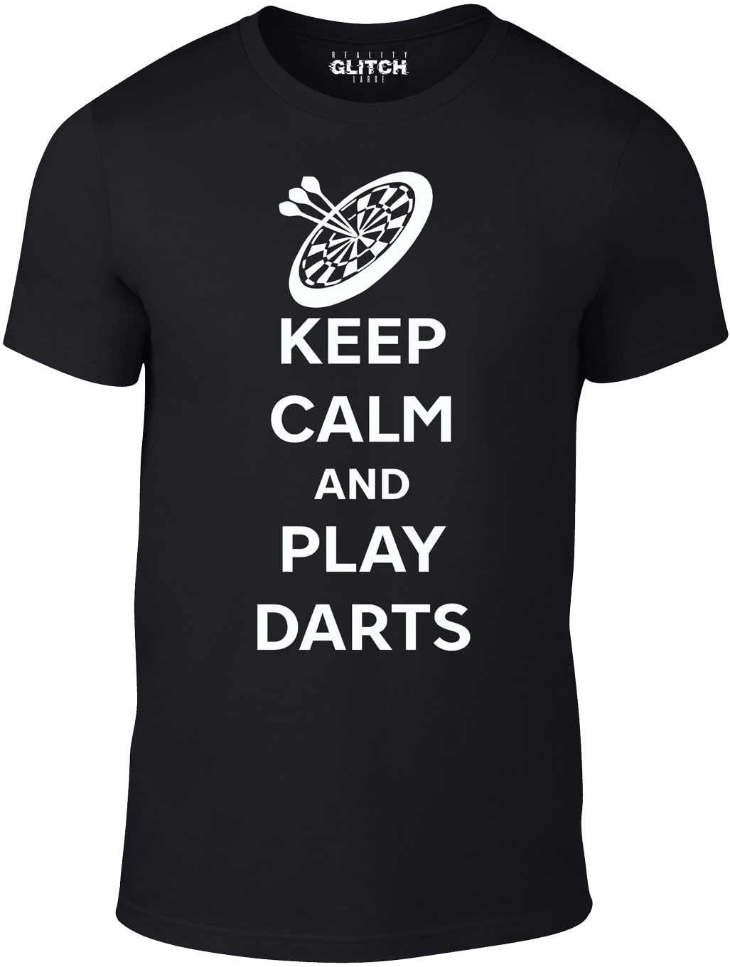 Reality Glitch Men's Keep Calm and Play Darts T-Shirt
