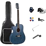 JMFinger Full Size Steel String Acoustic Guitar 41 Inch for Beginners with Gig Bag, Tuner, Strap, Picks, Guitar Hanger, Strin