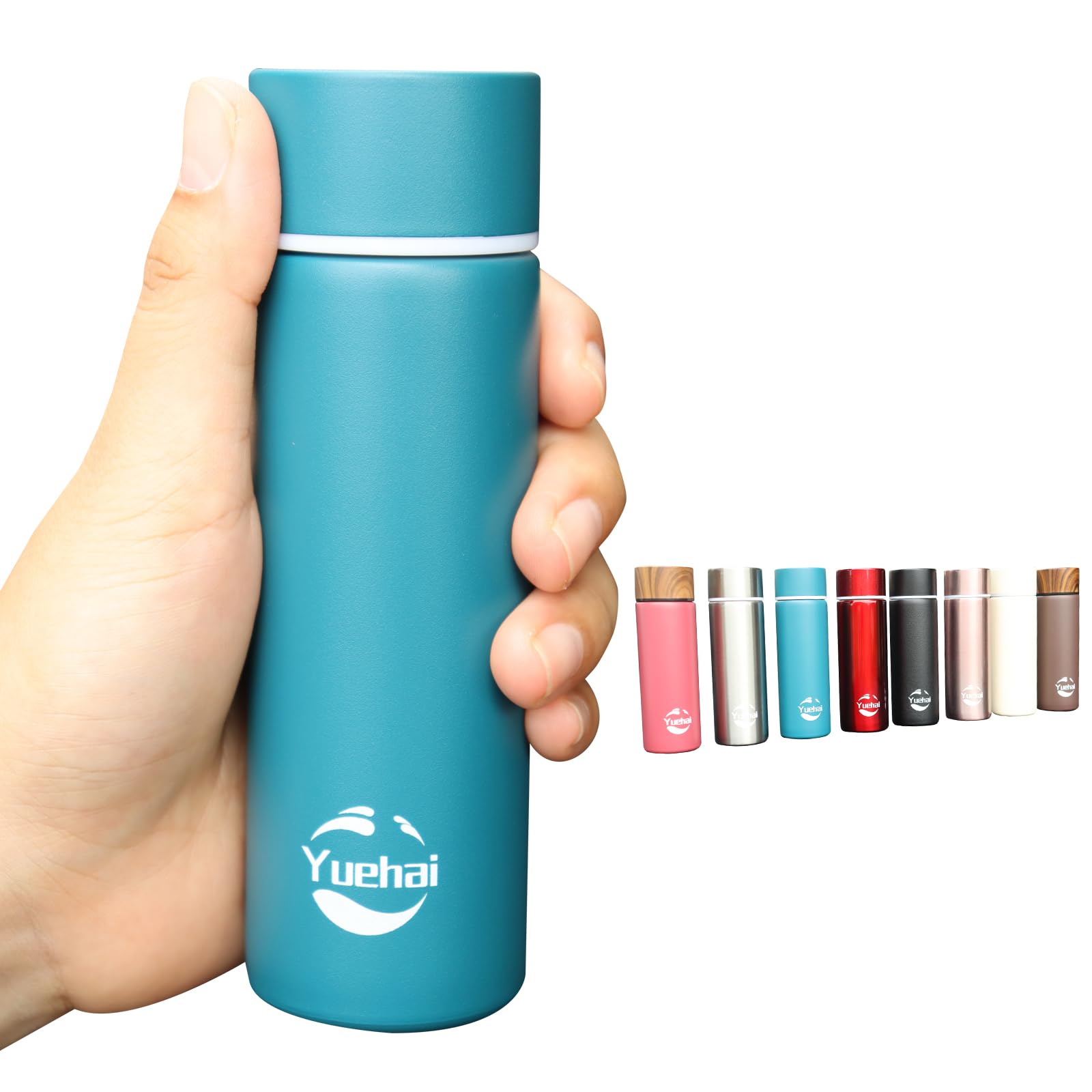 Stainless Steel Water Bottle, Mini Flask 150ML,Coffee Vacuum Small Flasks Small Capacity Portable Travel Drink Water Bottle Insulated Cup (Matte Blue)