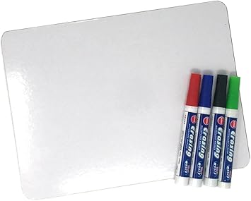 Dry Erase Lapboard With Markers A4 825 X 117 Inch Large Whiteboard Great For Kids School Teachers Students Children Classroom