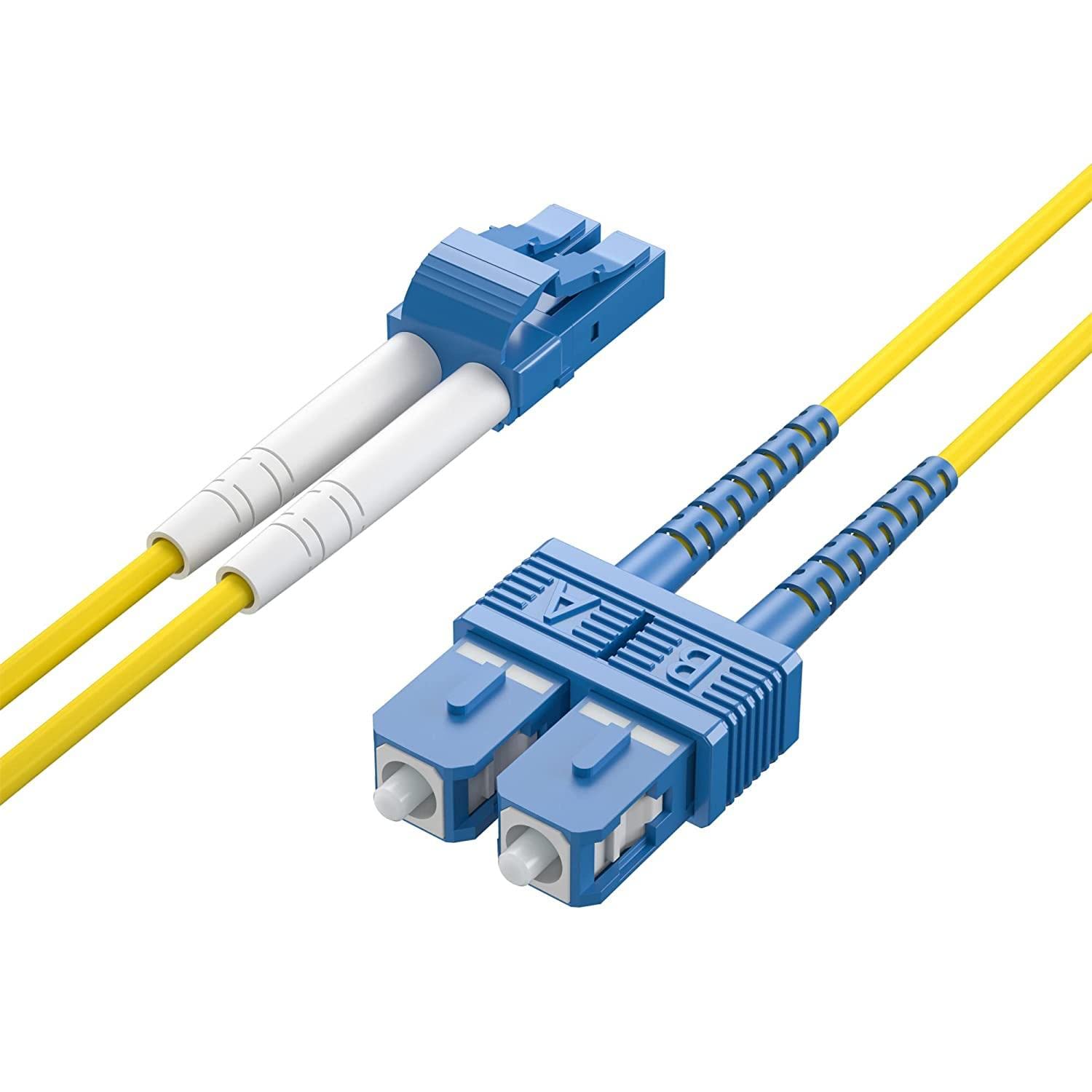 OS2 LC to SC Duplex Fiber Optic Cable, LWL, Singlemode Jumper, 10-meter(32.8ft)