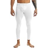 vastwit Men's Ice Silk Bulge Pouch Underwear Soft Legging Tights Baselayer Thermal Long Johns Pants Trousers
