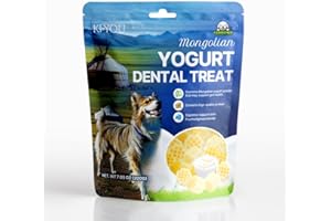 Fabrechew KI-You Mongolian Yogurt for Dogs – Soft Honeycomb Shape for Advanced Dental Care, Probiotic & Prebiotic Rich for Gut Health, for Sensitive Gums (Treat - Small Type)