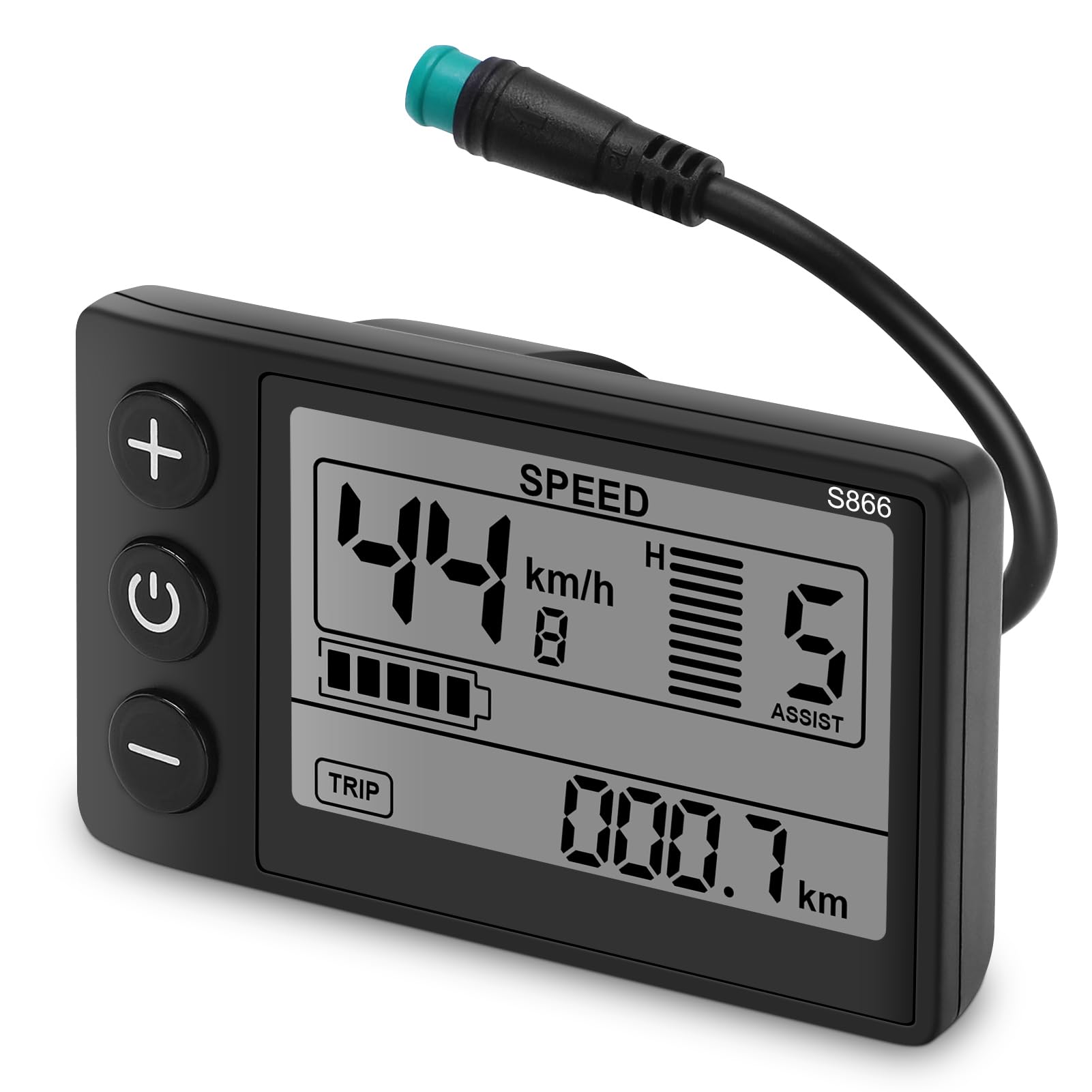 LCD Display Electric Bike LCD Display Panel, S866 LCD Meter 24v 36v 48v Control Panel S866 Electric Bike LCD Display Electric Bicycles