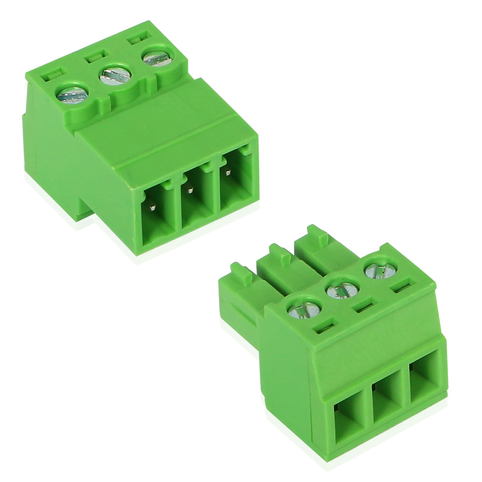 GINTOOYUN 5 Sets 3.81mm Phoenix Connector 3 Pin, 300V 15EDGRK 3-Pole 3.81mm Ground Circuit Terminal Blocks, 3.81mm Pitch 3P PCB Screw Terminals