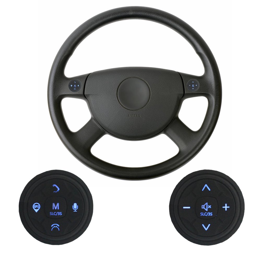 XISEDO Steering Wheel Control Buttons 10 Keys Car Steering Wheel Controller Wireless Remote Control Universal for Car Stereo, GPS Navigator, DVD Player