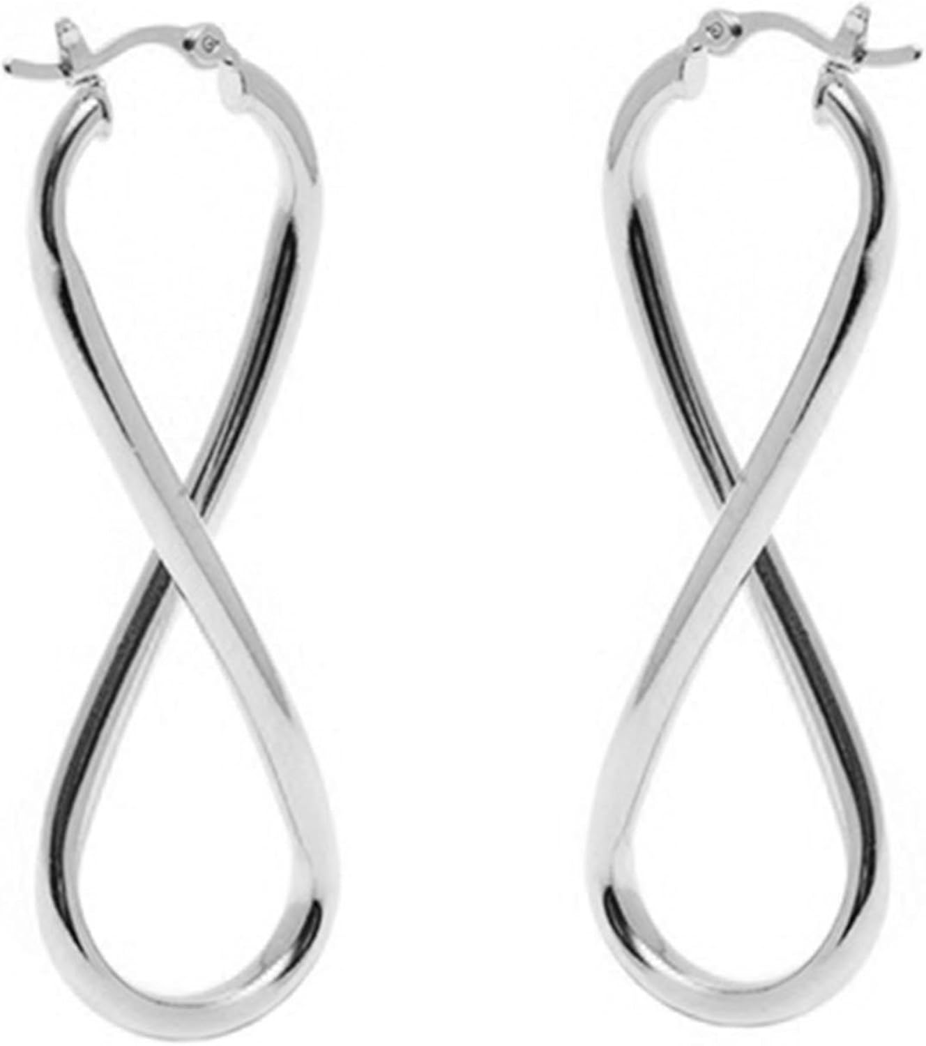 Pori Jewelers Sterling Silver Infinity Hoop Earrings